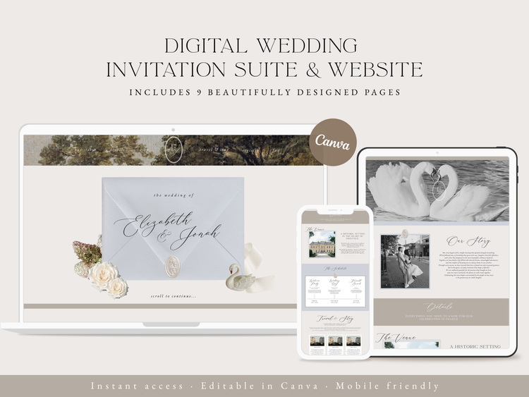 Chloe | Canva Wedding Website