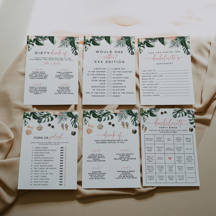 RAE | Tropical Bachelorette Party Game Bundle