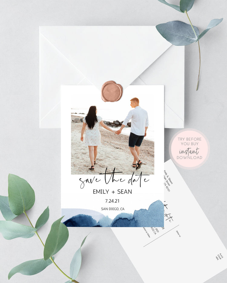 Photo Save the Date, DIY Save the Date, Printable Save the Date Postcard, Minimal Save the Date, Save our Date, Simple Save the Date