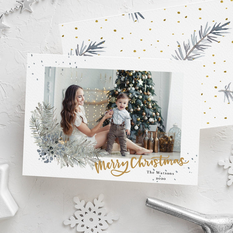 Christmas Card with Photo Template Printable Xmas Card Photo Holiday Card Templett Editable New Years Card Download with Pictures