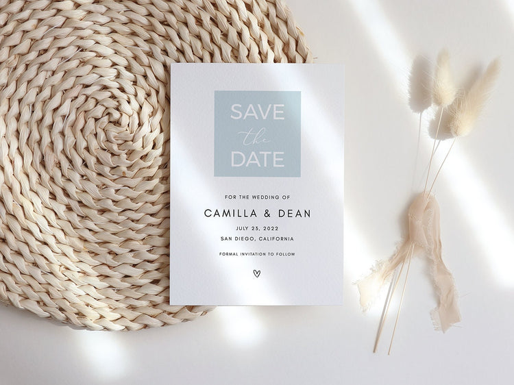 Printable Save the Date Template | Editable Save the Date Card | Calligraphy Save the Date | Minimalist | Templett Save the Dates