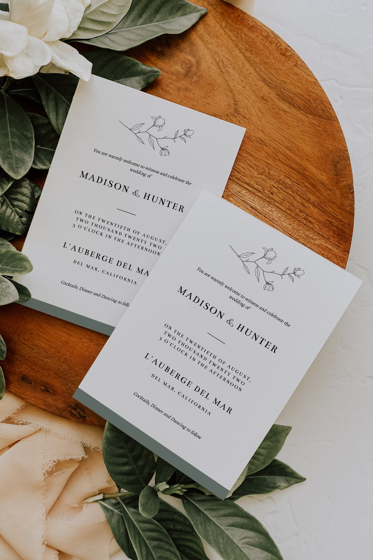 Modern Wedding Invitation Suite Template, Simple Wedding Invitation, Editable Minimalist Wedding Invitation Suite, Neutral Wedding