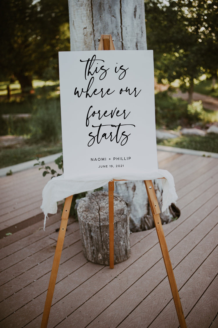 Minimalist Wedding Welcome Sign Template, Modern Wedding Welcome Sign, Printable Welcome Sign Wedding, Templett Wedding Sign