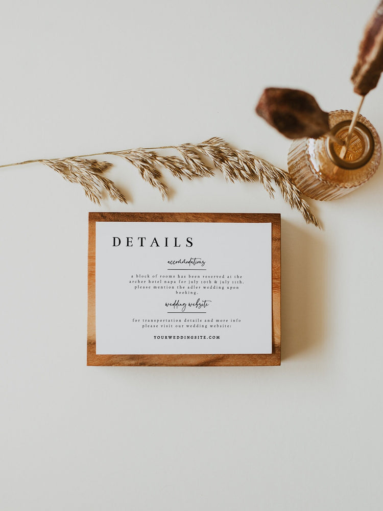 Minimalist Wedding Invitation Set, INSTANT DOWNLOAD, Modern, Simple, Elegant, Editable Template, Invite, RSVP, Details