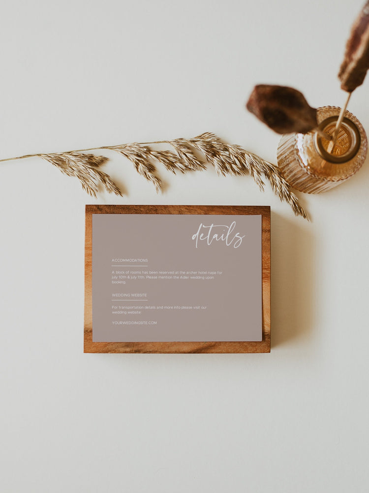 Terracotta Wedding Invitation Template | Minimalist Desert Wedding Invite | Burnt Orange Wedding Invite | Editable Rust Invite Template