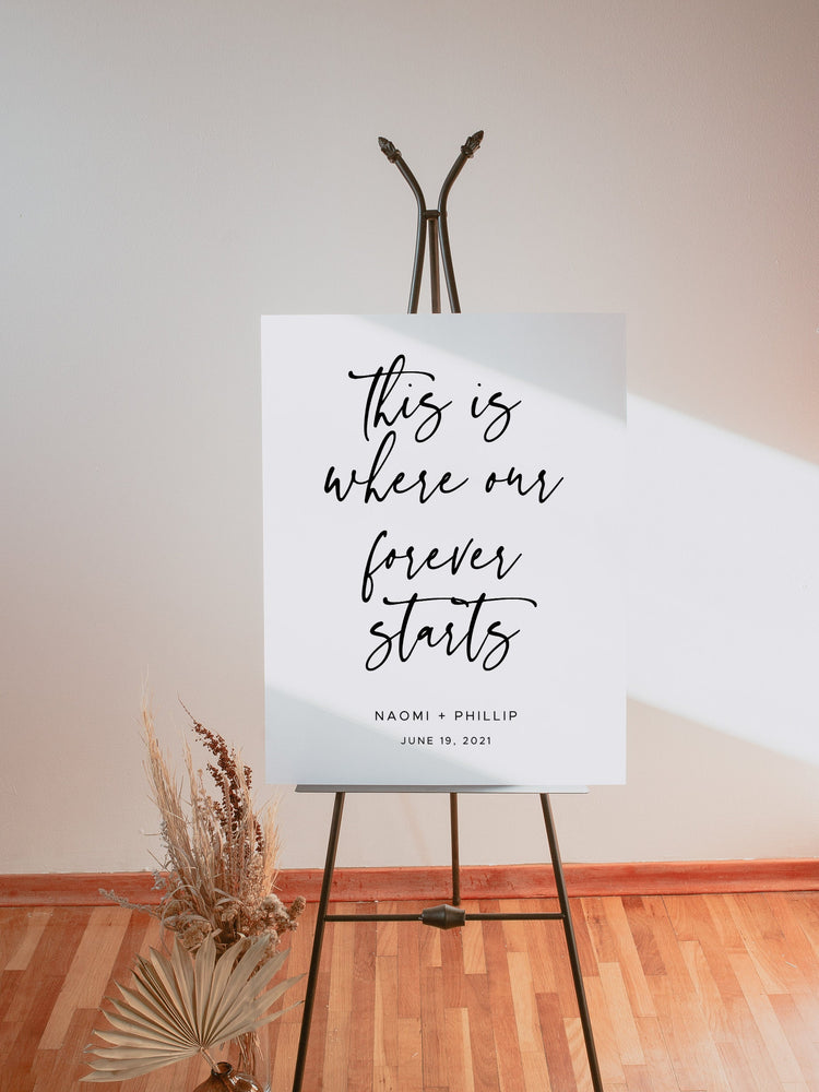 Minimalist Wedding Welcome Sign Template, Modern Wedding Welcome Sign, Printable Welcome Sign Wedding, Templett Wedding Sign