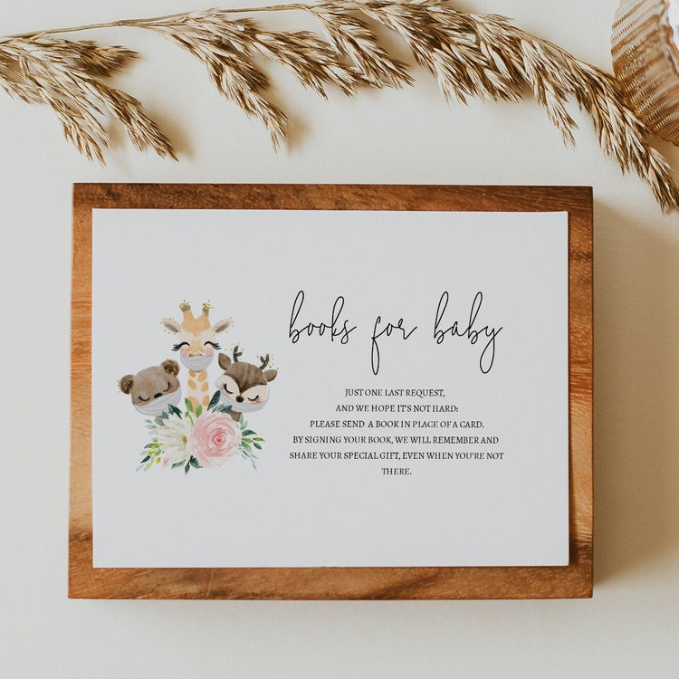 Baby Shower by Mail Template, Quarantine Animals, Social Distancing Shower Invite, Editable Text, Instant Download