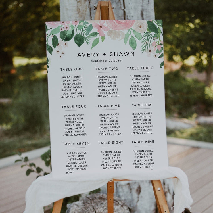 FLORA | Blush Floral Seating Chart