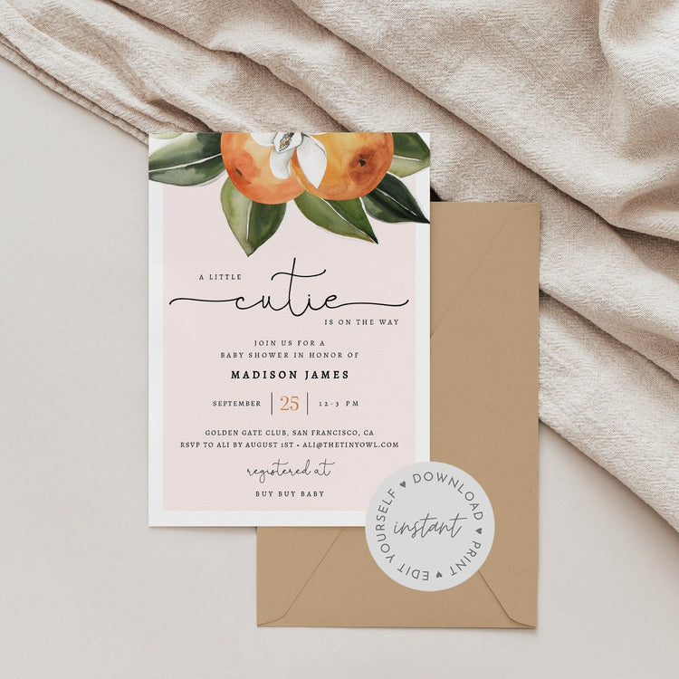 CLEMENTINE | Baby Shower Invite