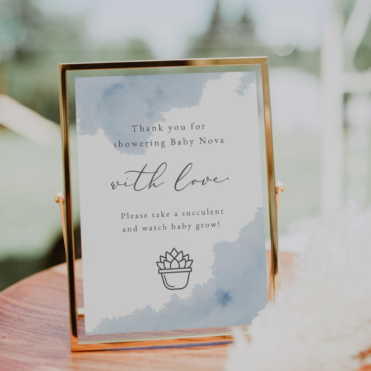 LUCA | Succulent Favors Baby Shower Sign