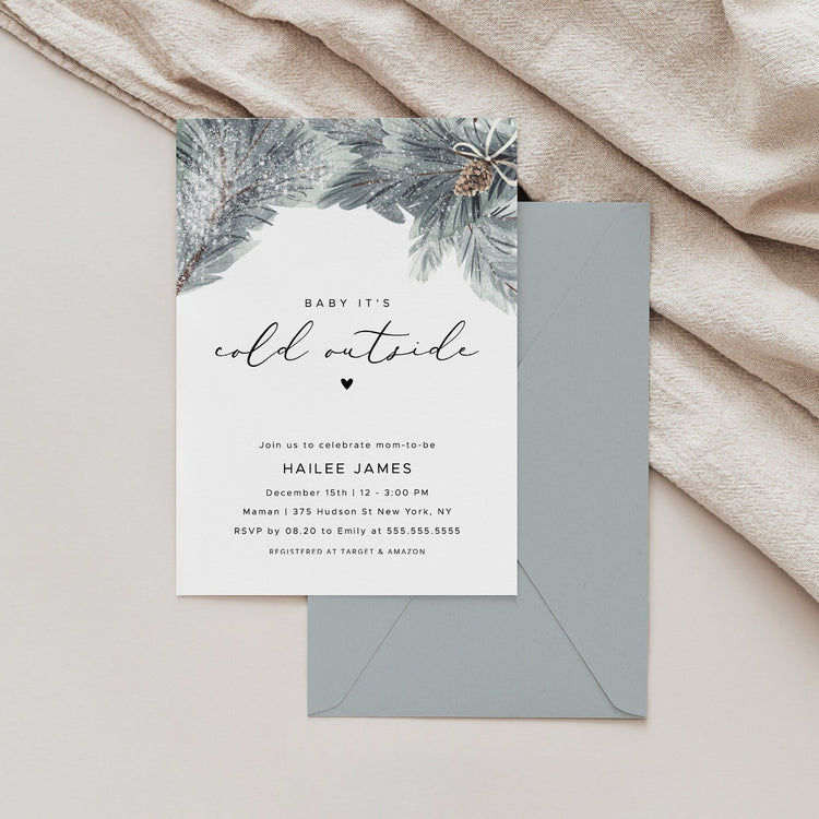 EVERLY | Winter Baby Shower Invitation