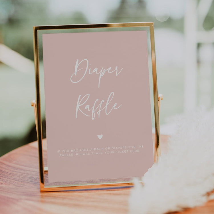 BEVERLY | Diaper Raffle Sign
