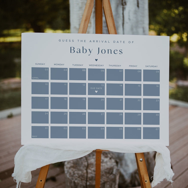 JAYDEN | Guess the Arrival Date Calendar Sign