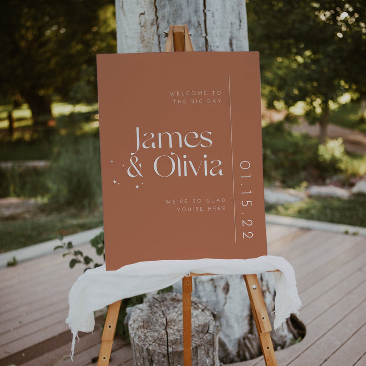 LUNA | Celestial Terracotta Wedding Sign