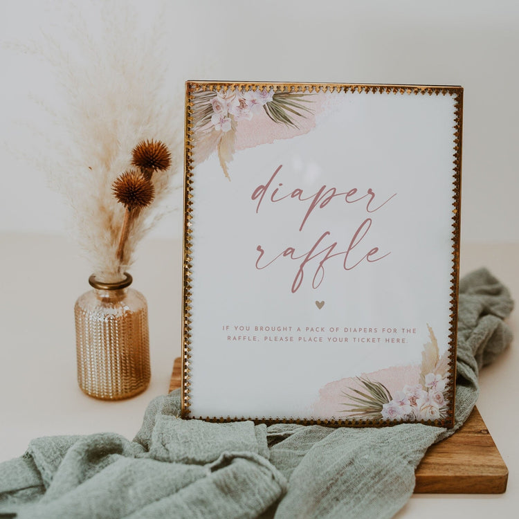 JOSIE | Diaper Raffle Sign