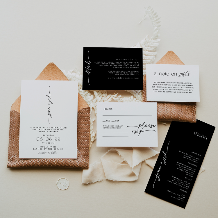 PEYTON | Minimal Wedding Invitation Suite