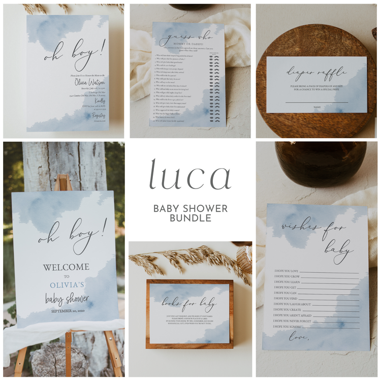 LUCA | Baby Shower Invitation Bundle