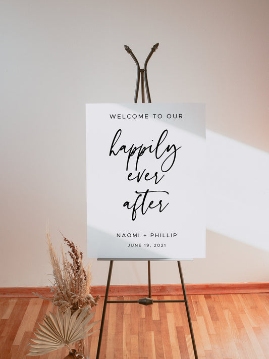 Minimalist Wedding Welcome Sign Template, Modern Wedding Welcome Sign, Printable Welcome Sign Wedding, Templett Wedding Sign
