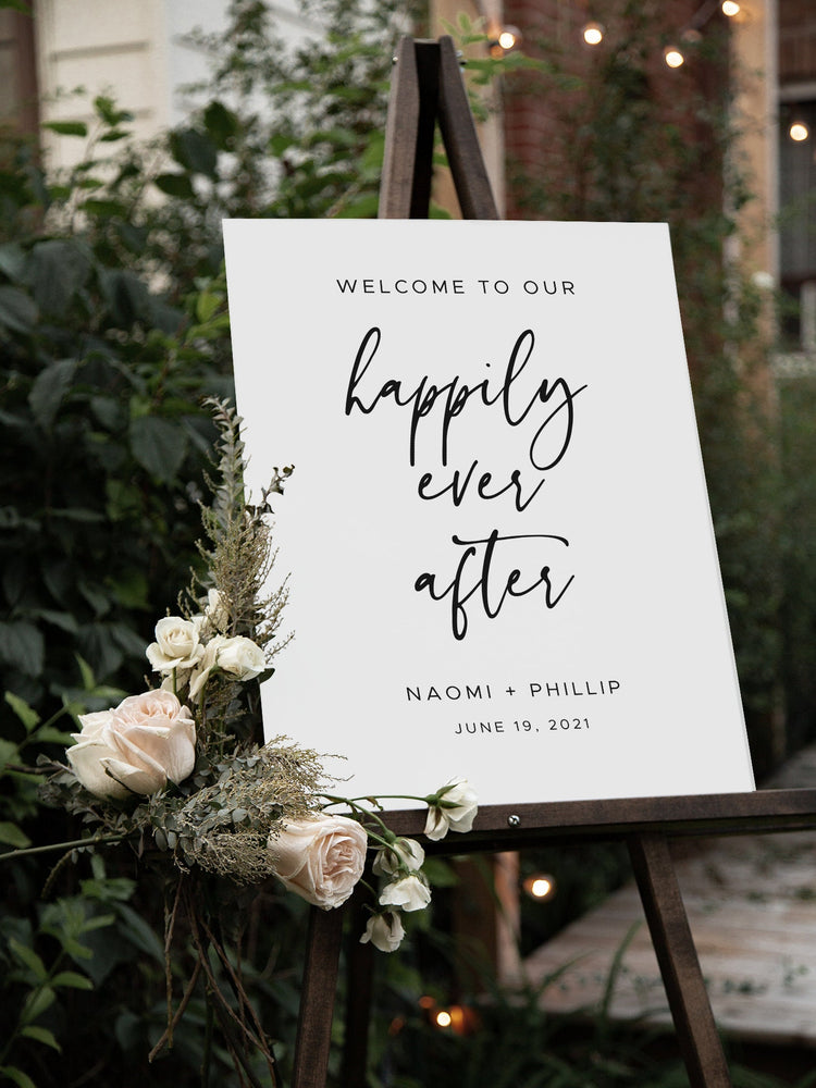 Minimalist Wedding Welcome Sign Template, Modern Wedding Welcome Sign, Printable Welcome Sign Wedding, Templett Wedding Sign