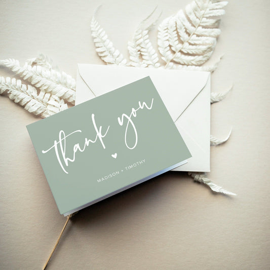 AVERY | Sage Green Thank You Card