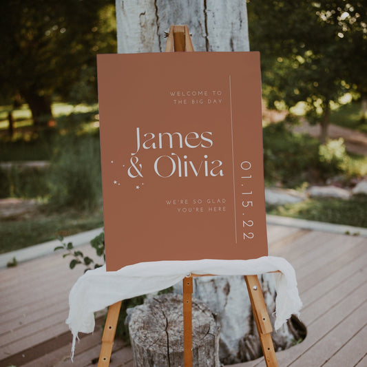 LUNA | Celestial Terracotta Wedding Sign