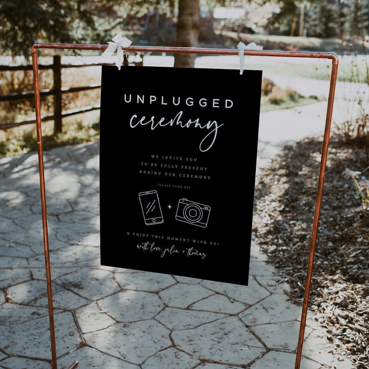 SLOANE | Unplugged Ceremony Sign