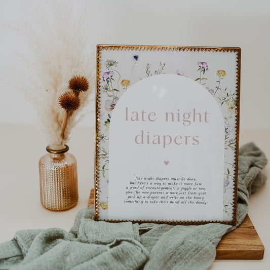 EMELINE | Late Night Diapers Sign